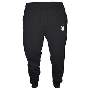 Mens Playboy Bunny Jogger Sweatpants Black
